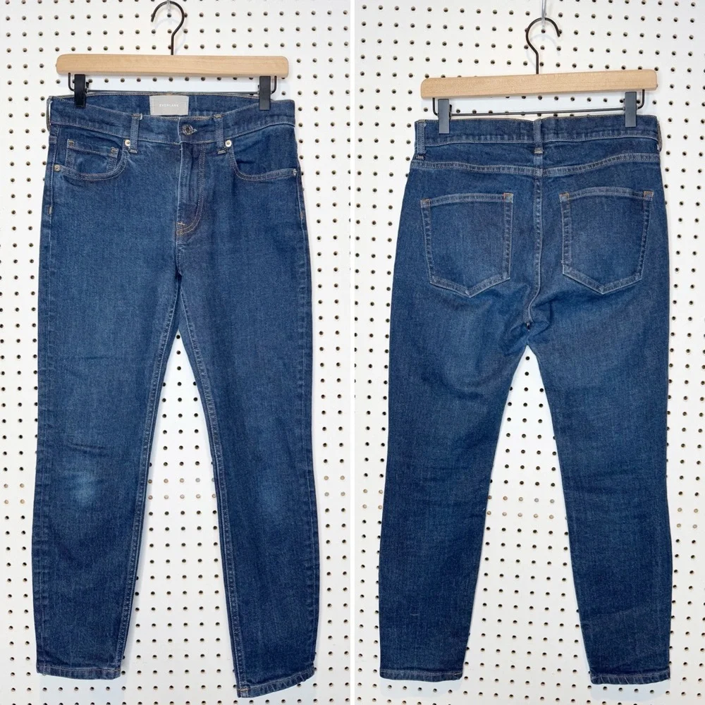Everlane | Indigo Blue Wash Skinny Jeans Sz. 28 Ankle - Picture 1 of 6